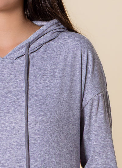 LADIES LONG DRESS WITH HOODIE