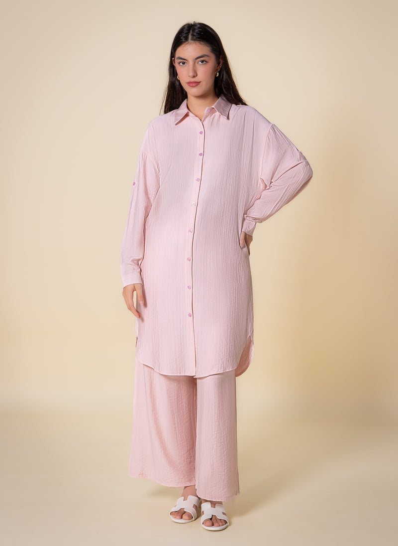 LONG MODEST SHIRT SET