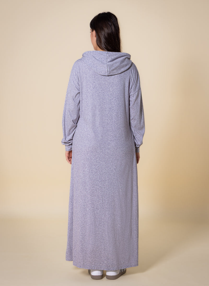 LADIES LONG DRESS WITH HOODIE