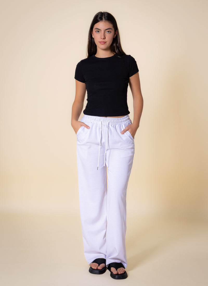 JOGGER-WAIST COTTON TROUSERS