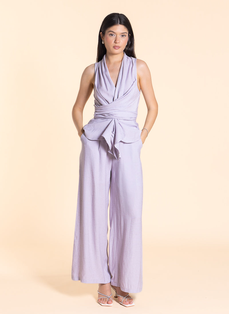 DETAILED WRAP TOP SET