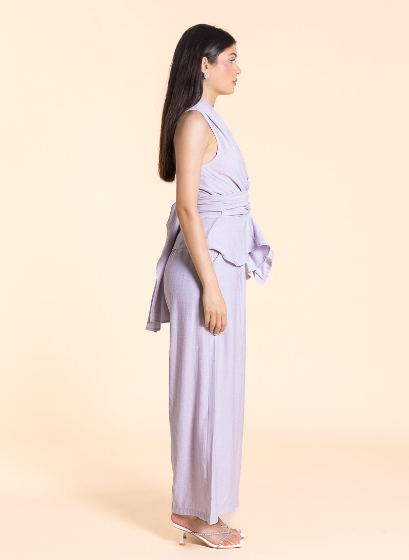 DETAILED WRAP TOP SET