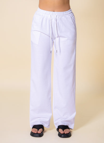 JOGGER-WAIST COTTON TROUSERS