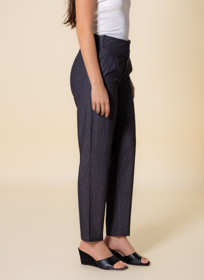 SLIM JOGGER-WASIT TEXTURED TROUSERS