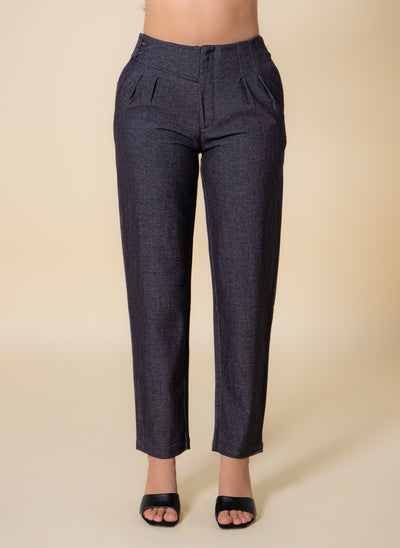 SLIM JOGGER-WASIT TEXTURED TROUSERS