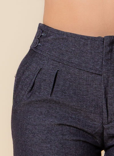 SLIM JOGGER-WASIT TEXTURED TROUSERS