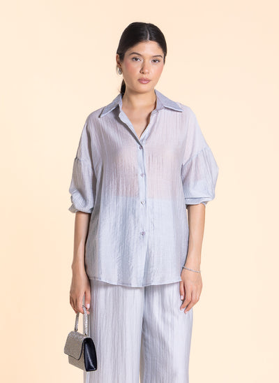 LIGHTWEIGHT SEMI-SHEER SHIRT SET