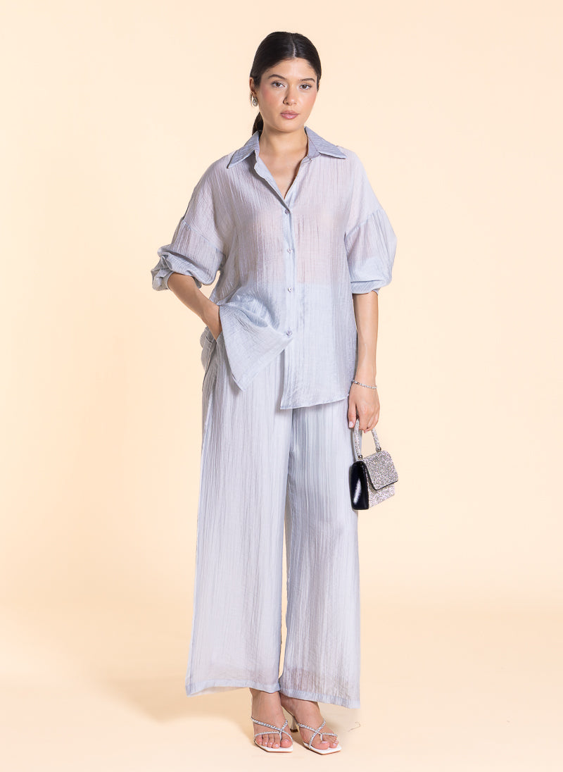 LIGHTWEIGHT SEMI-SHEER SHIRT SET
