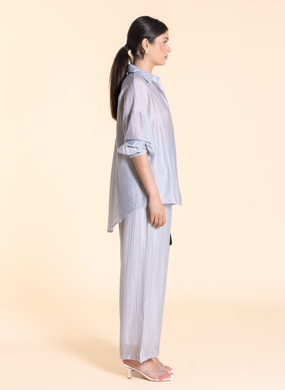 LIGHTWEIGHT SEMI-SHEER SHIRT SET