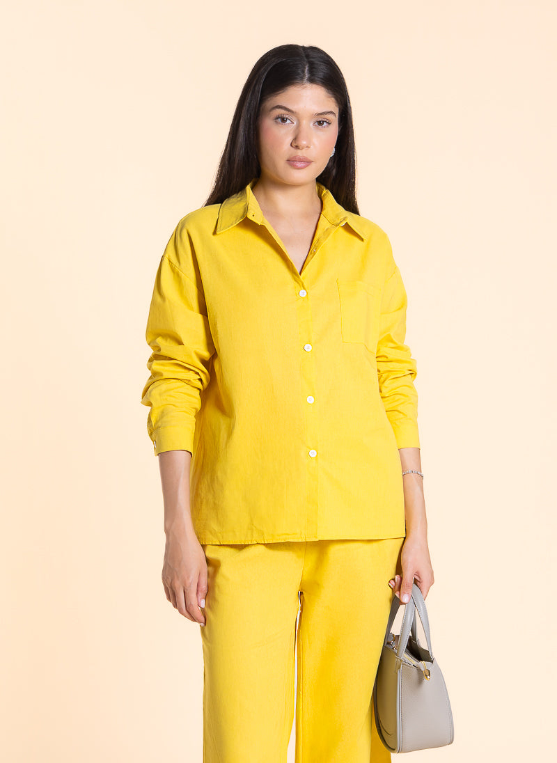 LINEN BLEND COMFORT SHIRT SET