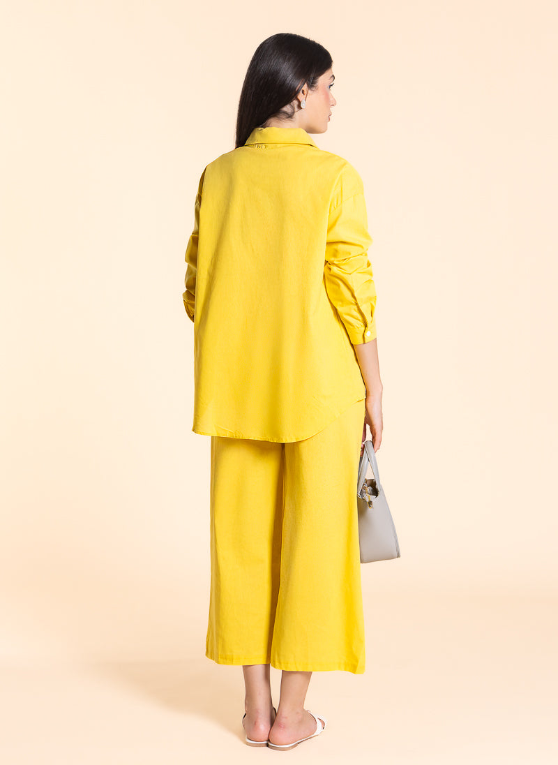 LINEN BLEND COMFORT SHIRT SET