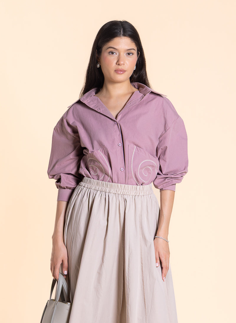DETAIL EMBROIDERED SKIRT SET
