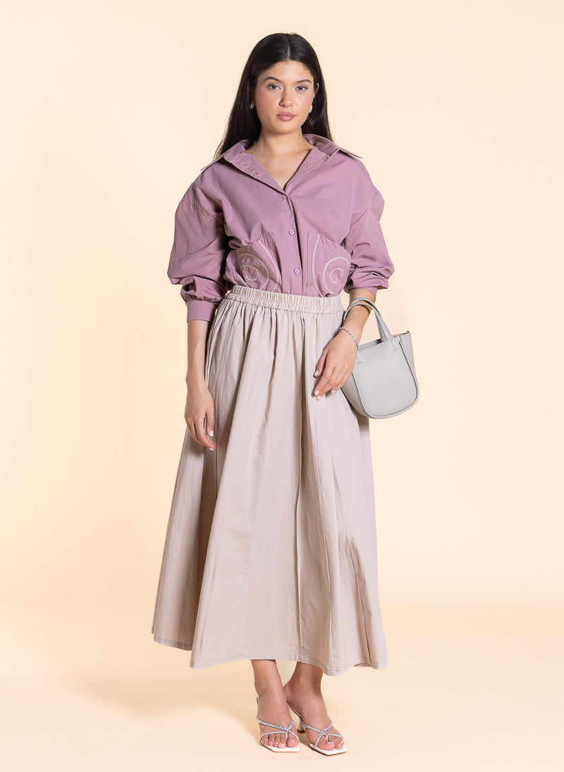 DETAIL EMBROIDERED SKIRT SET
