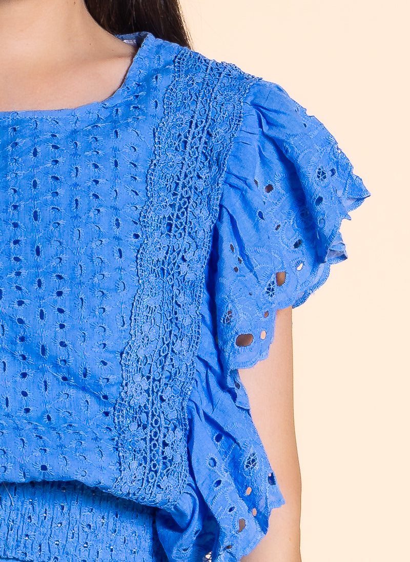 DETAILED CUTWORK SKIRT SET