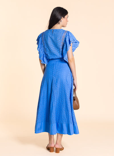 DETAILED CUTWORK SKIRT SET