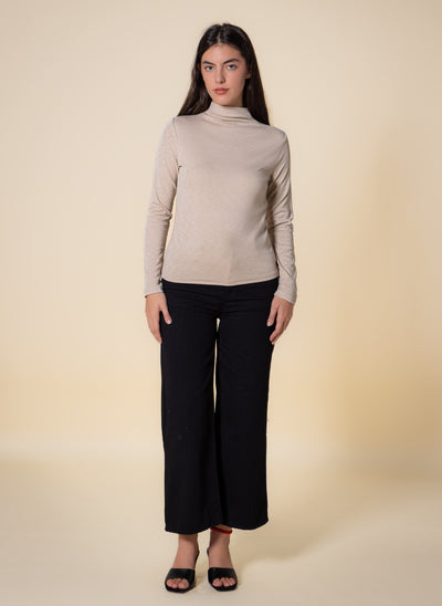 FINE KNIT HIGH NECK TOP
