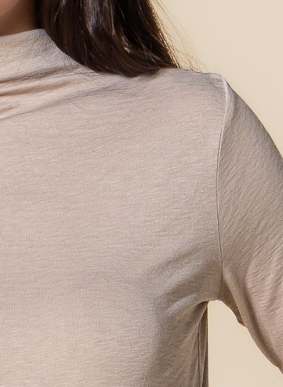FINE KNIT HIGH NECK TOP