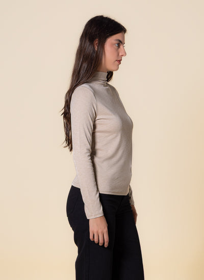 FINE KNIT HIGH NECK TOP