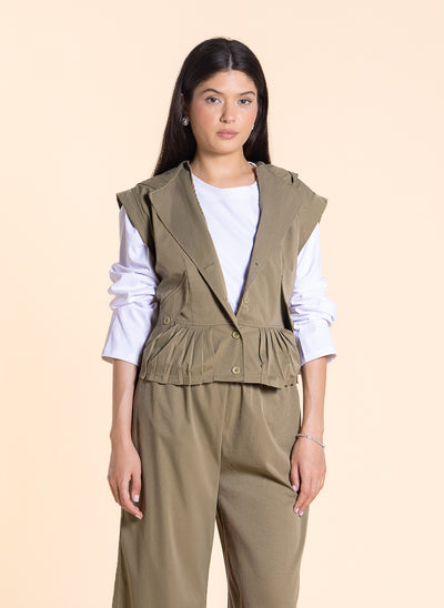 DETAIL HOODED TOP SET