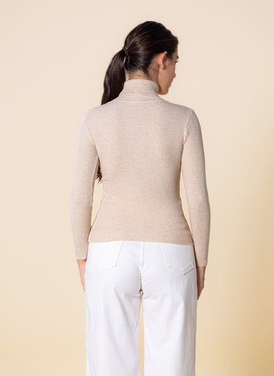 KNITTED HIGH-NECK TOP