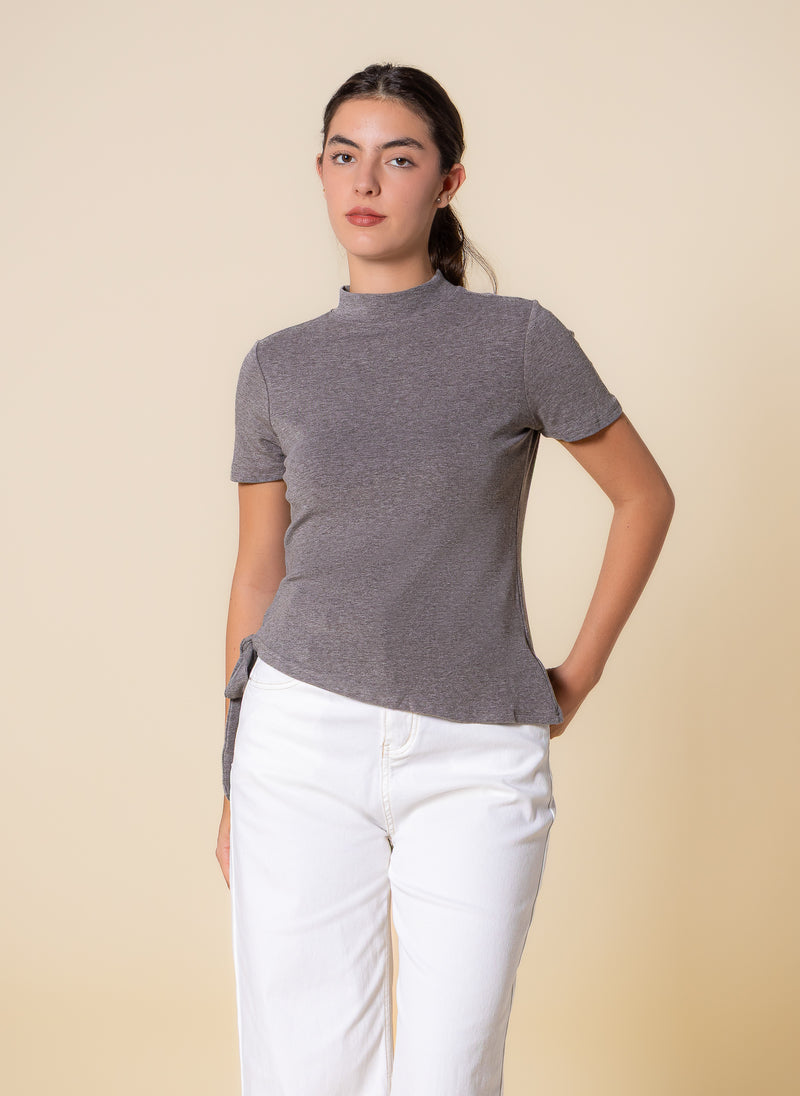 DETAILED WOOL BLEND TOP