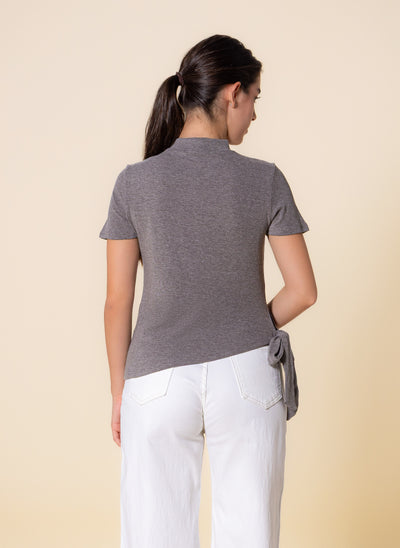 DETAILED WOOL BLEND TOP