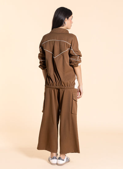 DETAILED LINEN BLEND BLAZER SET