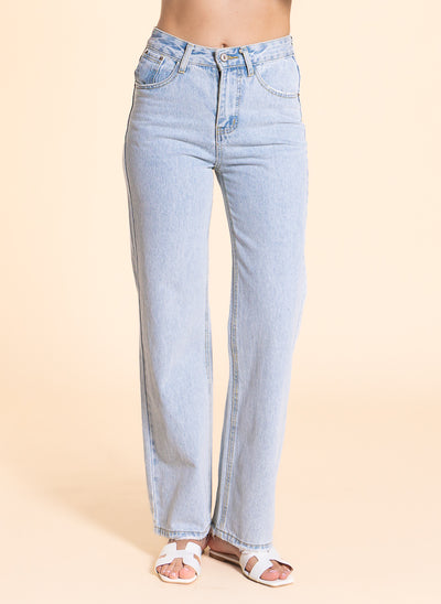 WIDE LEG MID-WAIST JEANS