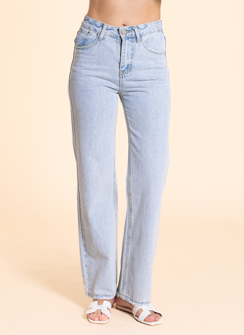 WIDE LEG MID-WAIST JEANS