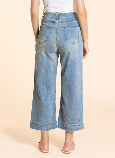 CROPPED HIGH-WAIST JEANS