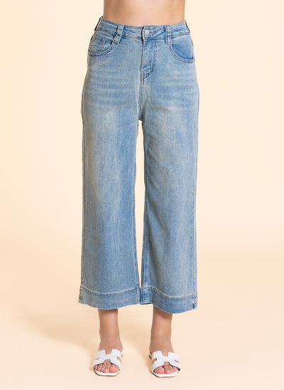 CROPPED HIGH-WAIST JEANS