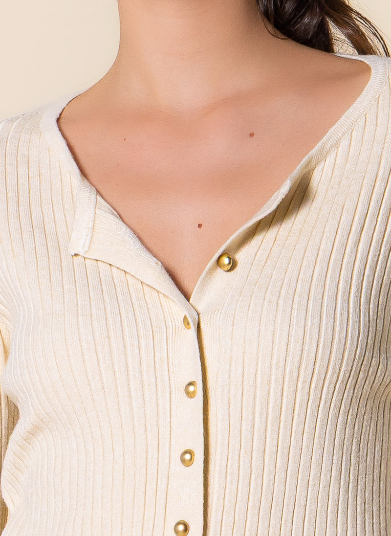 DETAILED KNIT LONG SLEEVE TOP