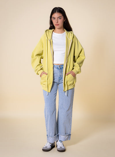 OVERSIZED HOODIE WITH ZIP