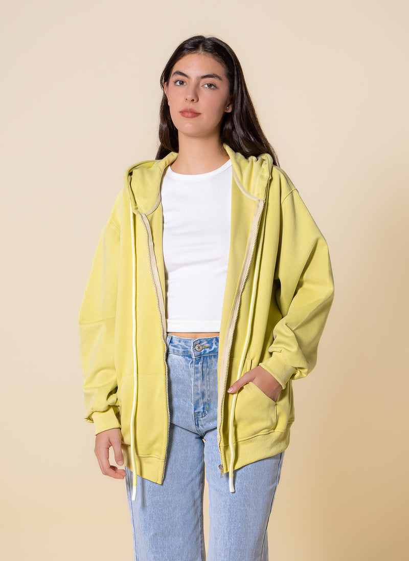 OVERSIZED HOODIE WITH ZIP