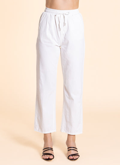 JOGGER-WAIST COTTON TROUSERS
