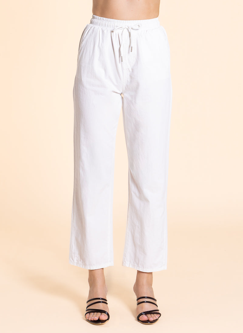 JOGGER-WAIST COTTON TROUSERS