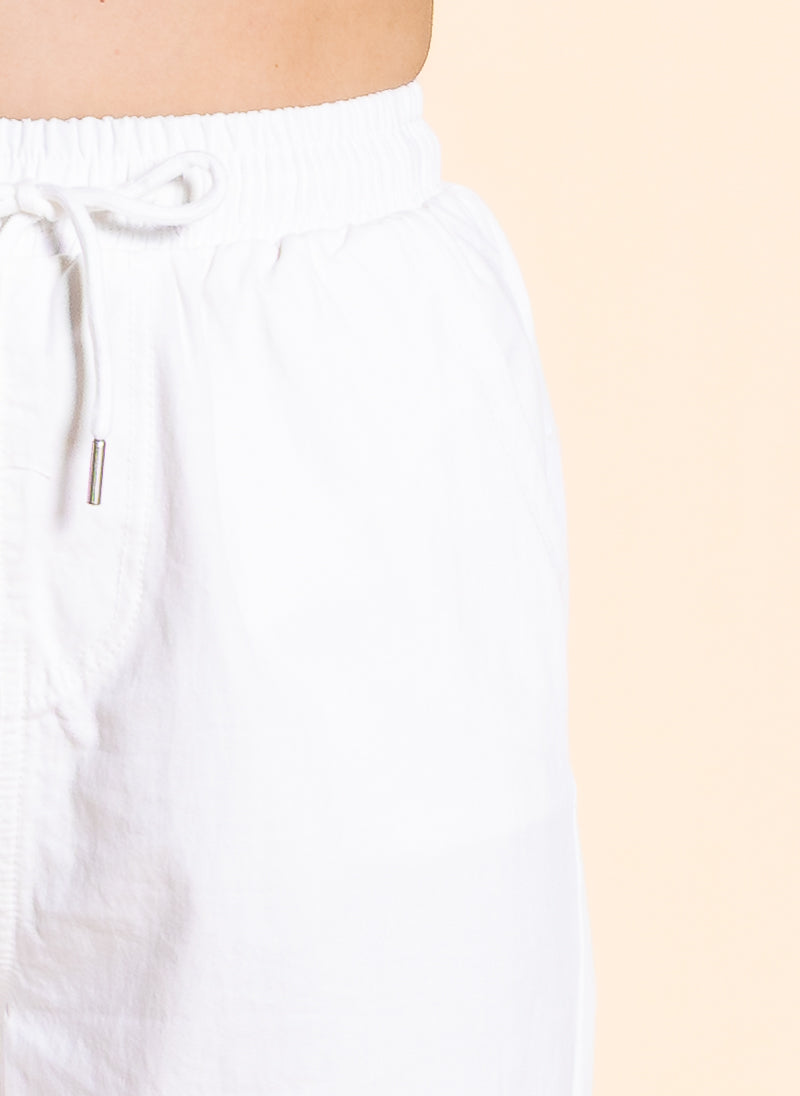 JOGGER-WAIST COTTON TROUSERS