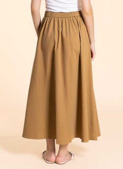 DETAILED A-LINE MAXI SKIRT
