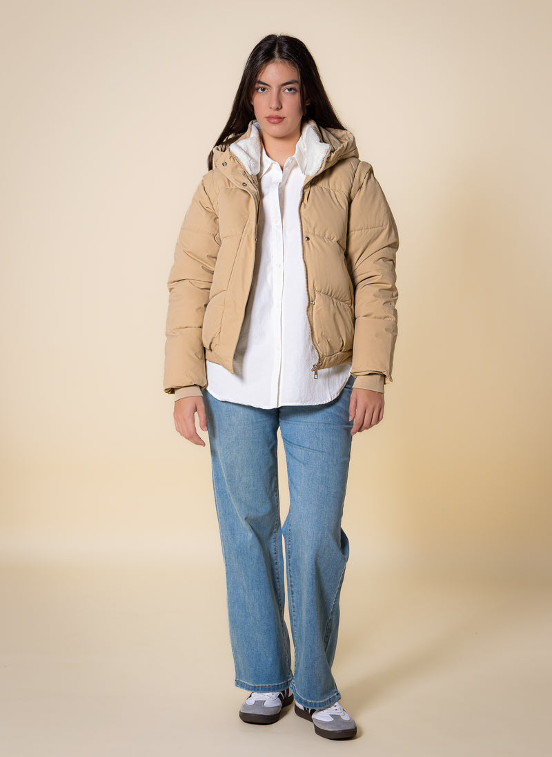 FAUX FUR PUFFER JACKET