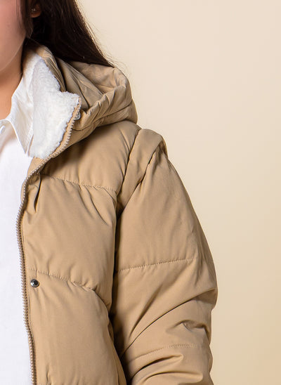 FAUX FUR PUFFER JACKET