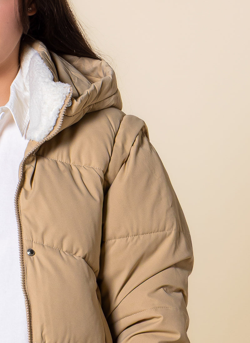 FAUX FUR PUFFER JACKET