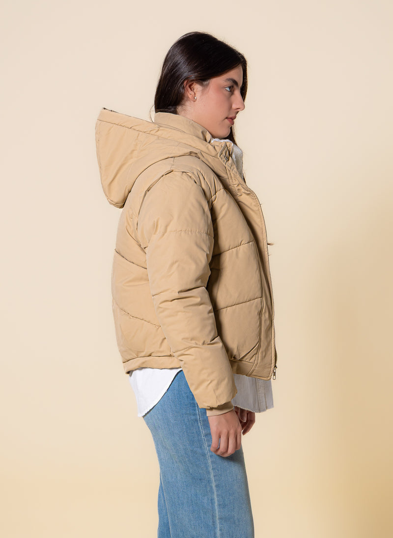 FAUX FUR PUFFER JACKET