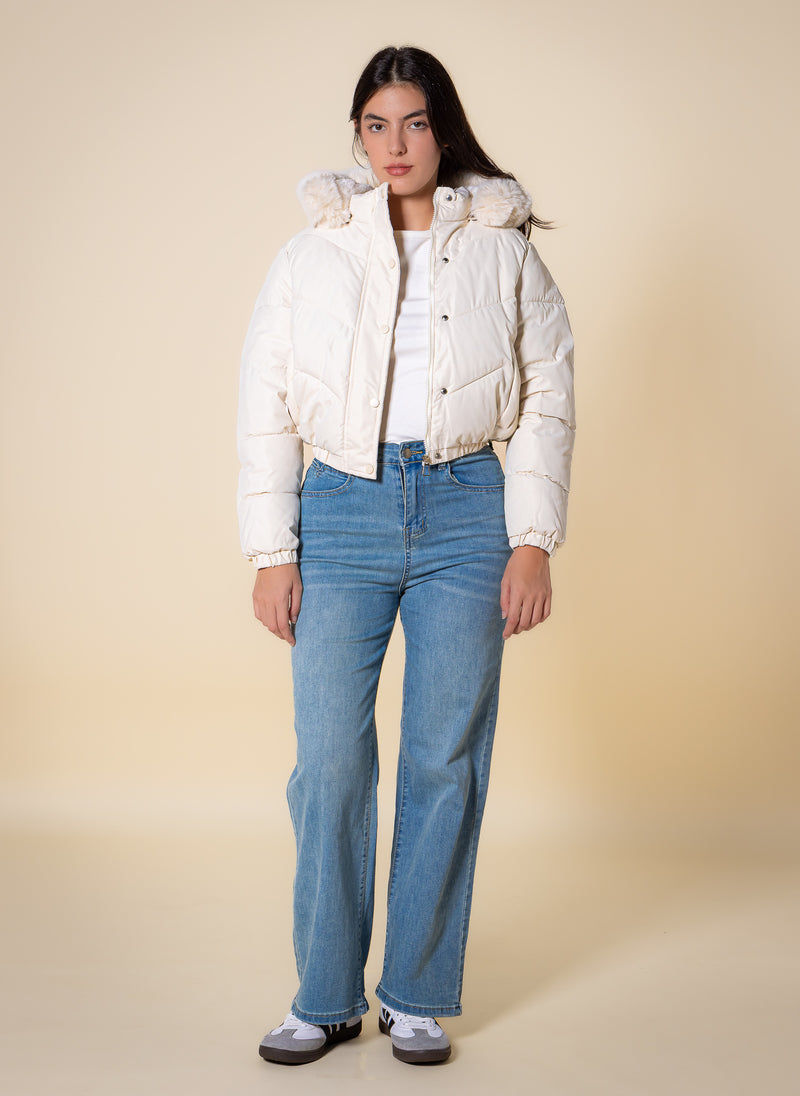 CROP DETAILED PUFFER JACKET