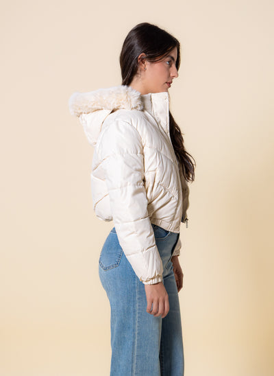 CROP DETAILED PUFFER JACKET