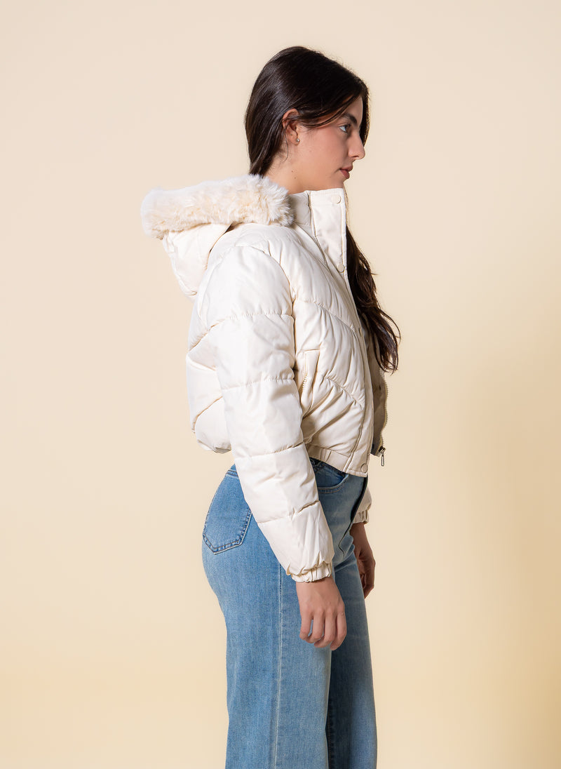 CROP DETAILED PUFFER JACKET