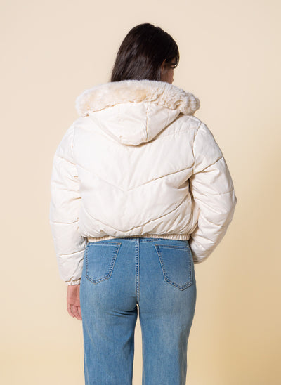 CROP DETAILED PUFFER JACKET