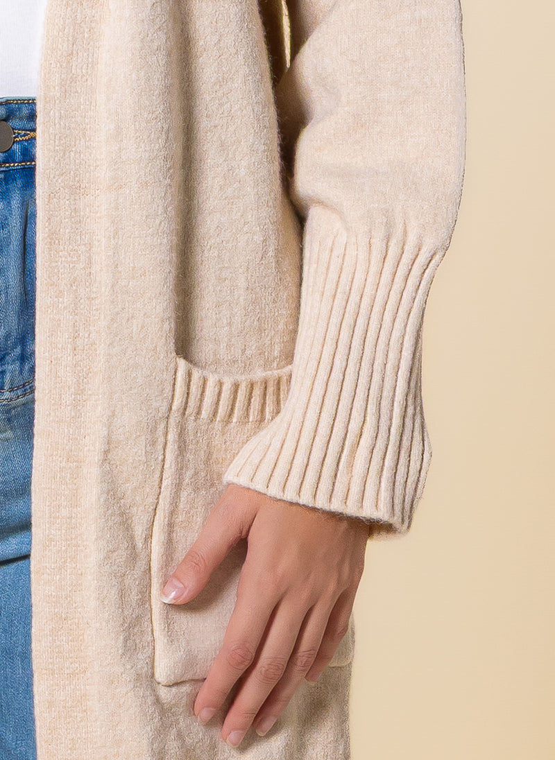 LONG KNITTED CARDIGAN