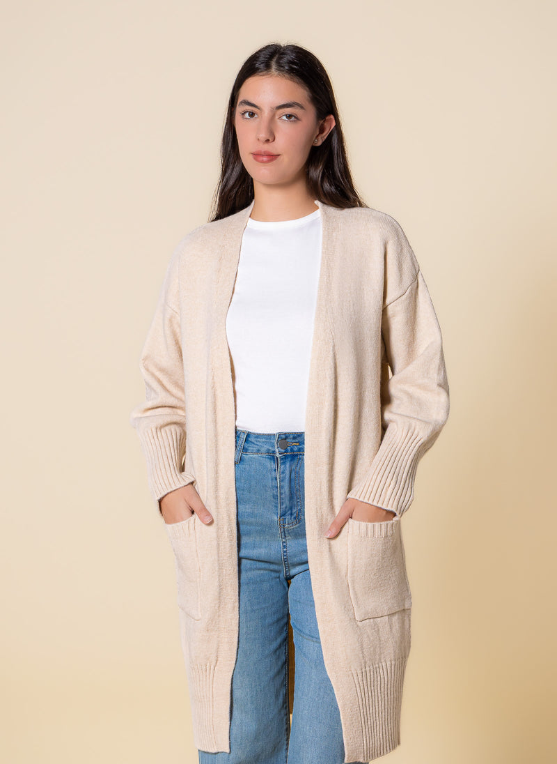 LONG KNITTED CARDIGAN