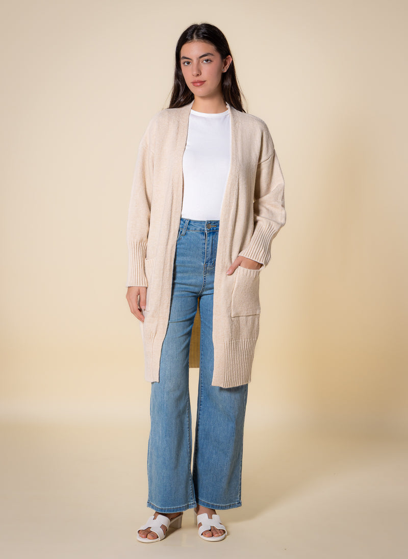 LONG KNITTED CARDIGAN