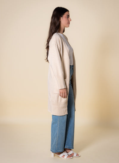 LONG KNITTED CARDIGAN